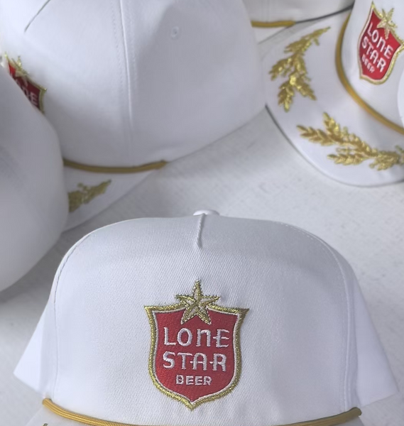 White & Gold Lone Star Captain’s Cap