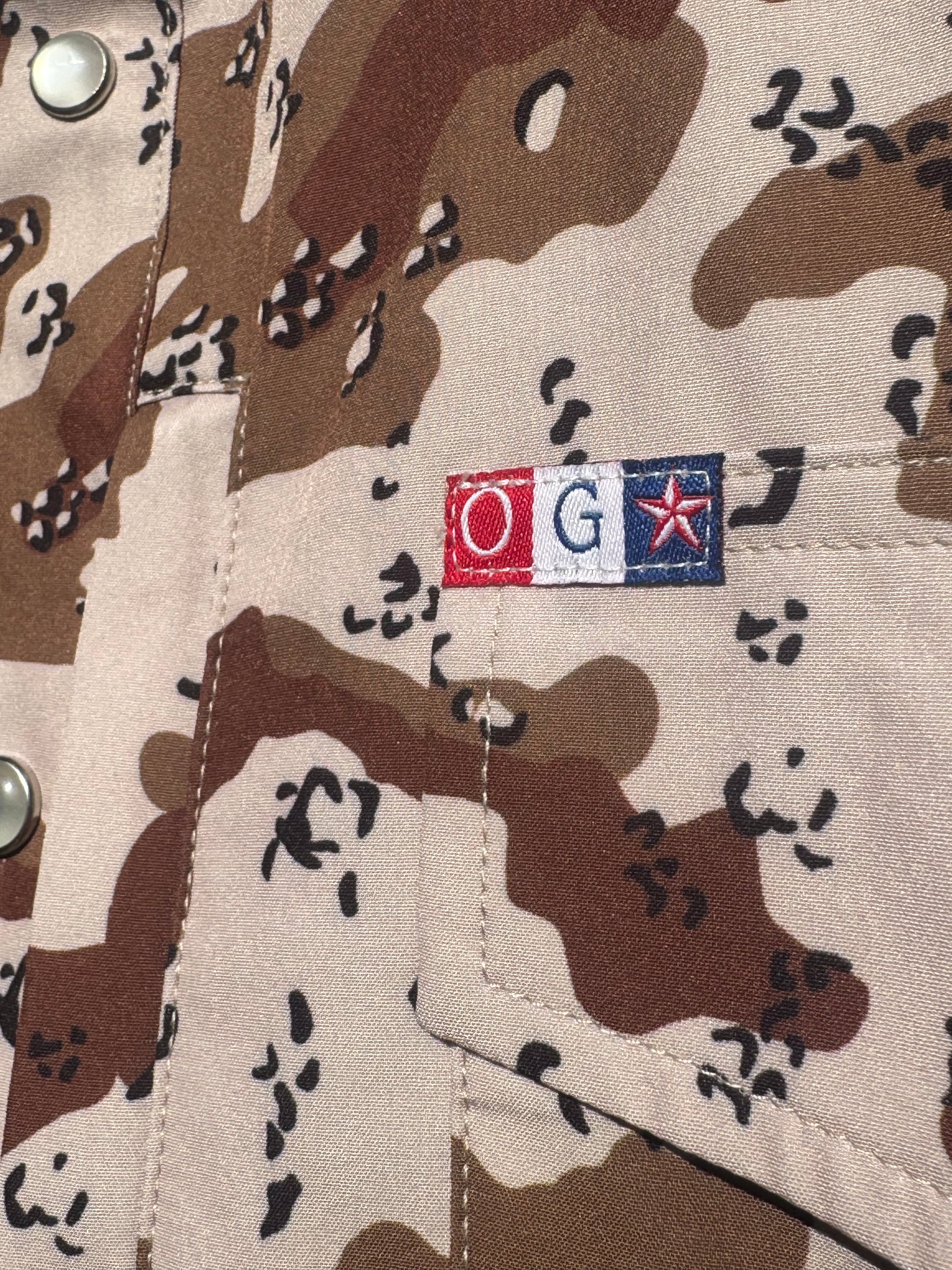 OG Lone Star Chocolate Chip Camo Pearl Snap