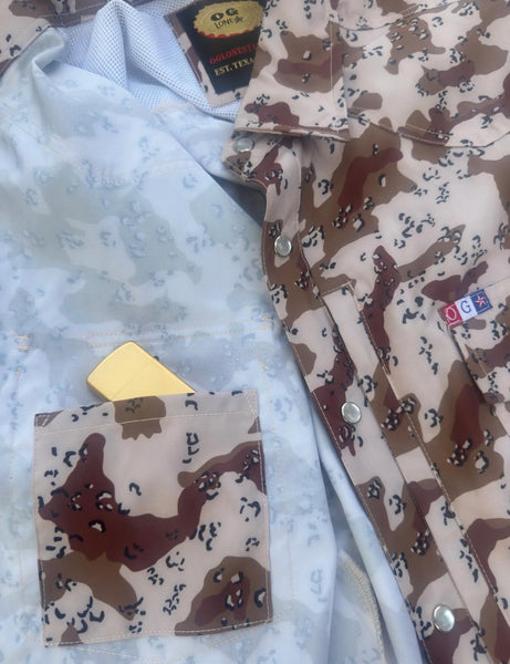 OG Lone Star Chocolate Chip Camo Pearl Snap