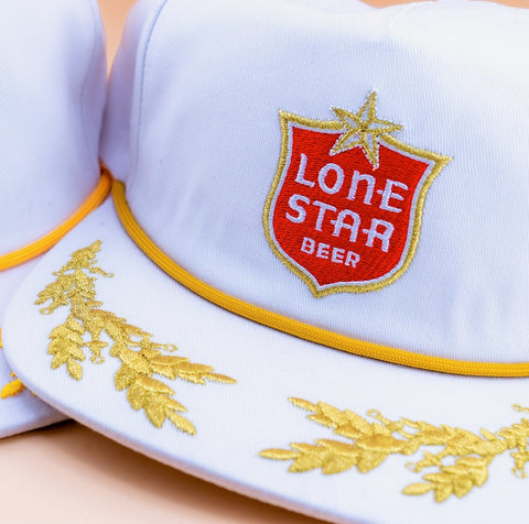 White & Gold Lone Star Captain’s Cap