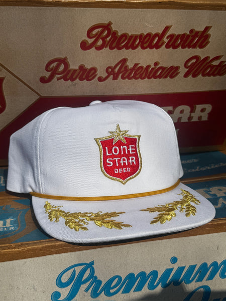 White & Gold Lone Star Captain’s Cap