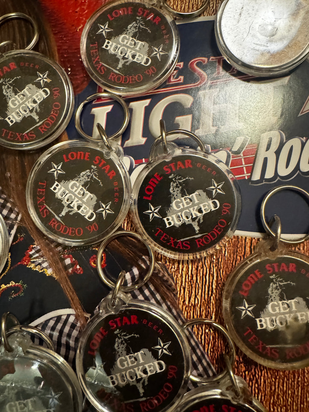1990 Get Bucked Rodeo Keychain