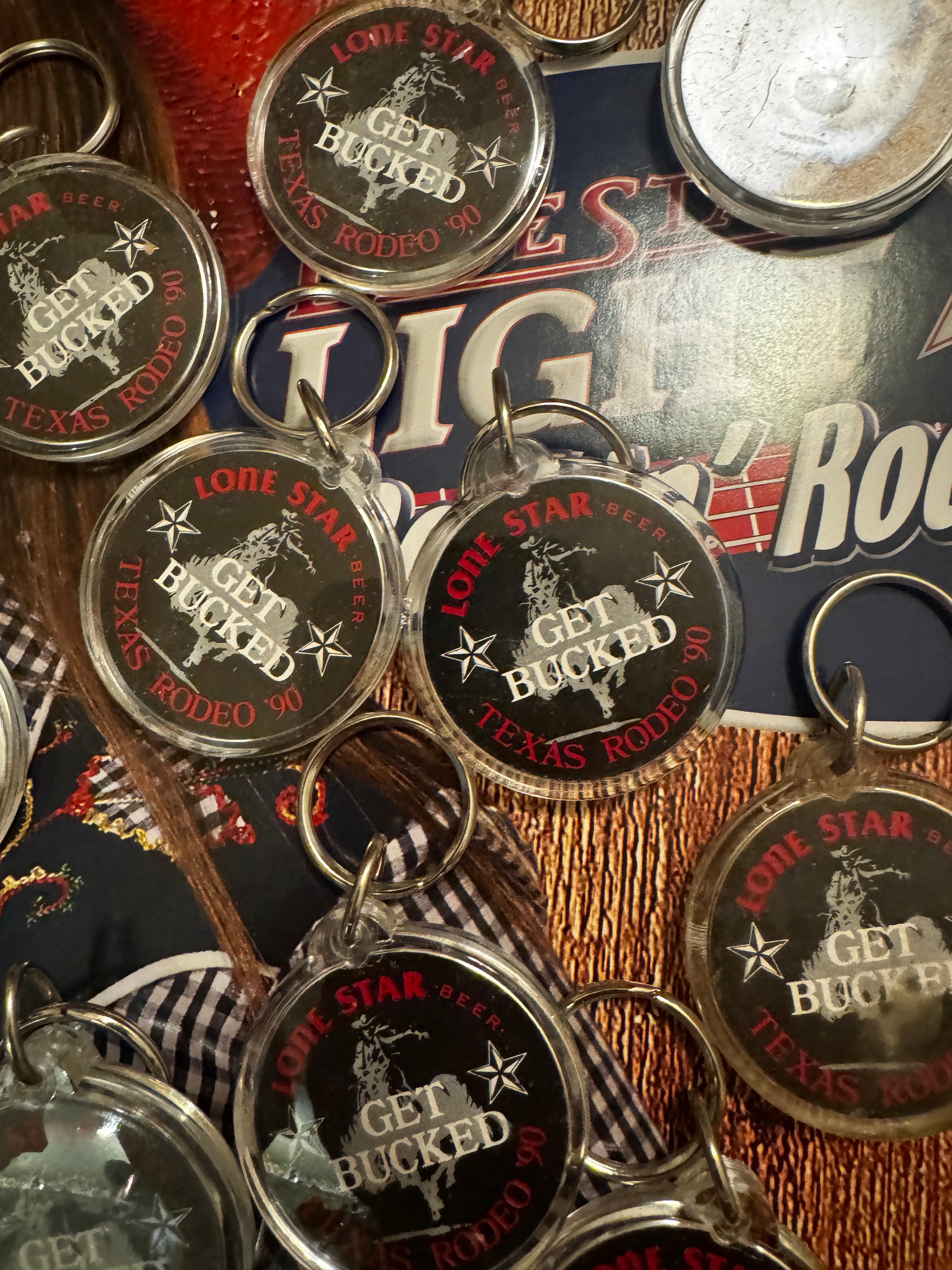 1990 Get Bucked Rodeo Keychain