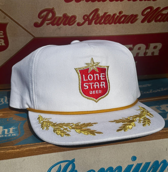 White & Gold Lone Star Captain’s Cap