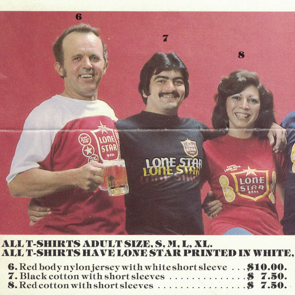 Vintage long star beer t shirt advertisement showing the original three lone stars please design and others
