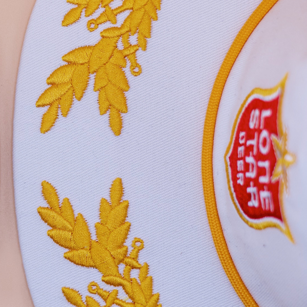 White & Yellow Lone Star Captain’s Cap