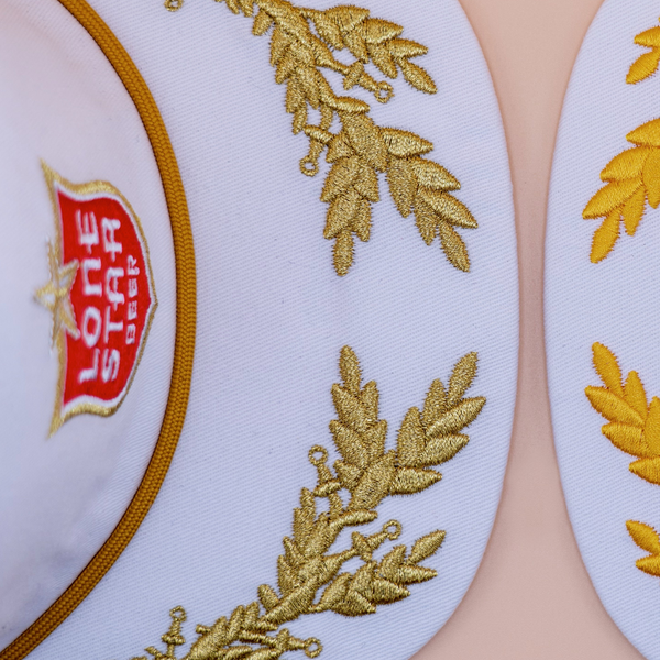 White & Gold Lone Star Captain’s Cap