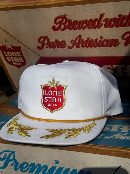 White & Gold Lone Star Captain’s Cap