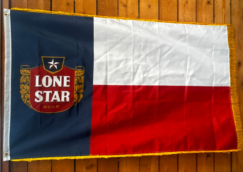 1953 Lone Star Beer Flag with Fringe (Free Shipping)