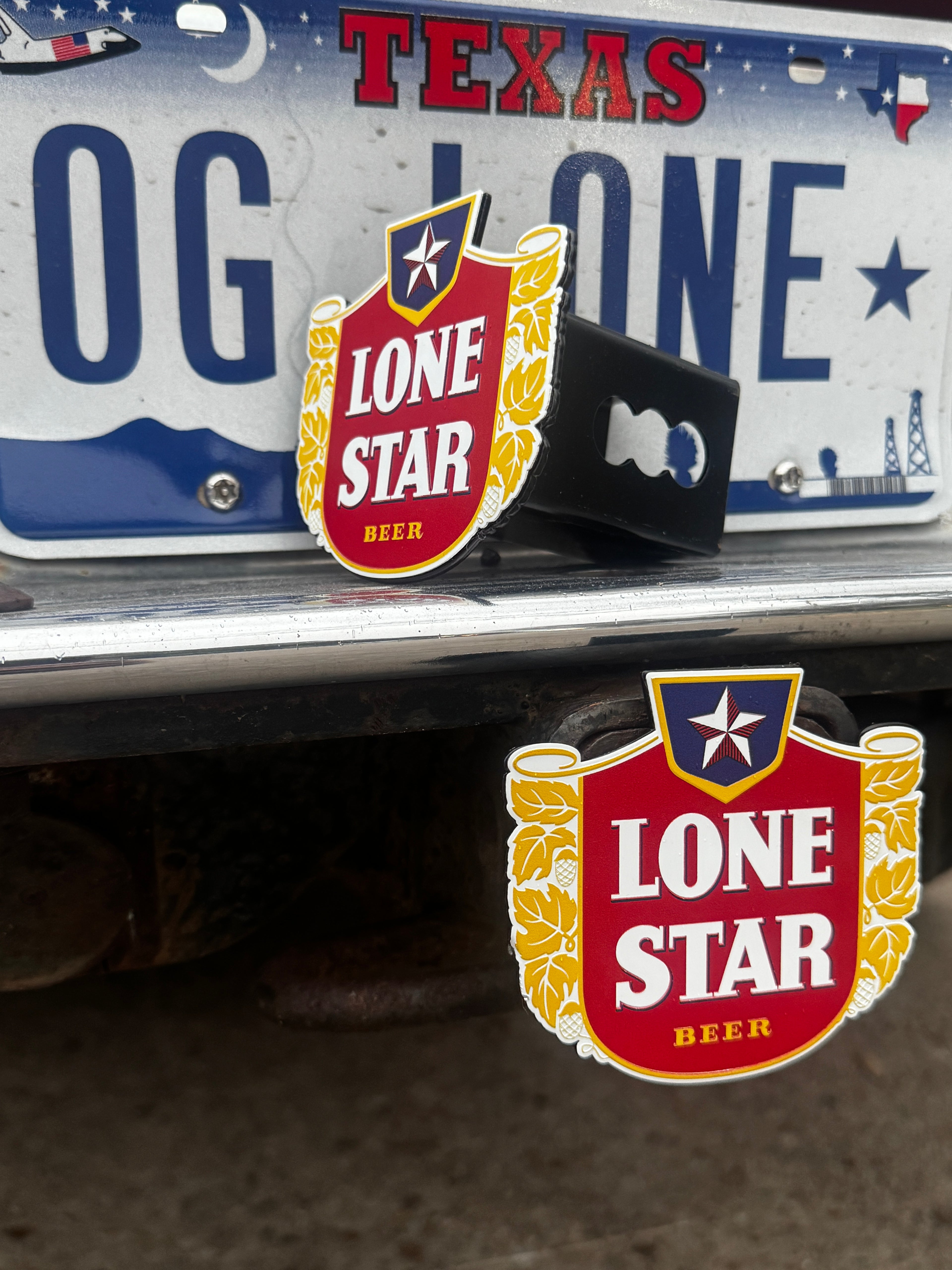 Lone Star Beer Truck Tow Hitch Cover