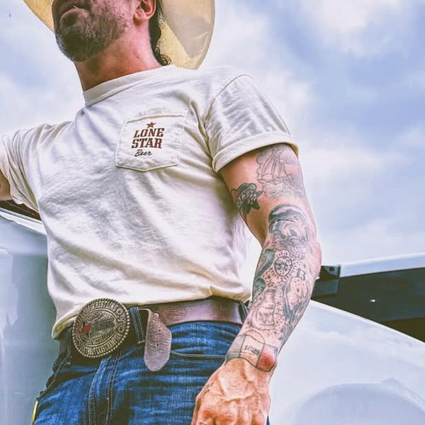 Take a Break, Cowboy Pocket Tee Shirt