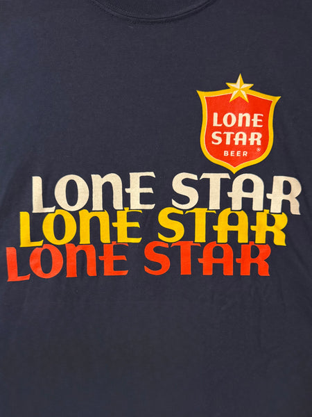 “Three Lone Stars, Please” Lone Star Beer Navy T-Shirt