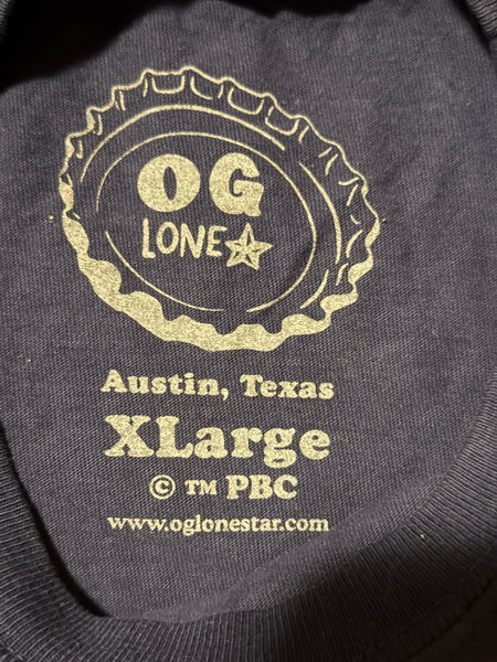 “Three Lone Stars, Please” Lone Star Beer Navy T-Shirt