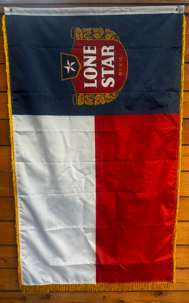 1953 Lone Star Beer Flag with Fringe (Free Shipping)