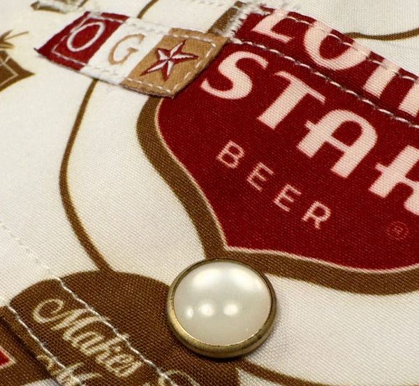 OG Lone Star Beer Short Sleeve Pearl Snap