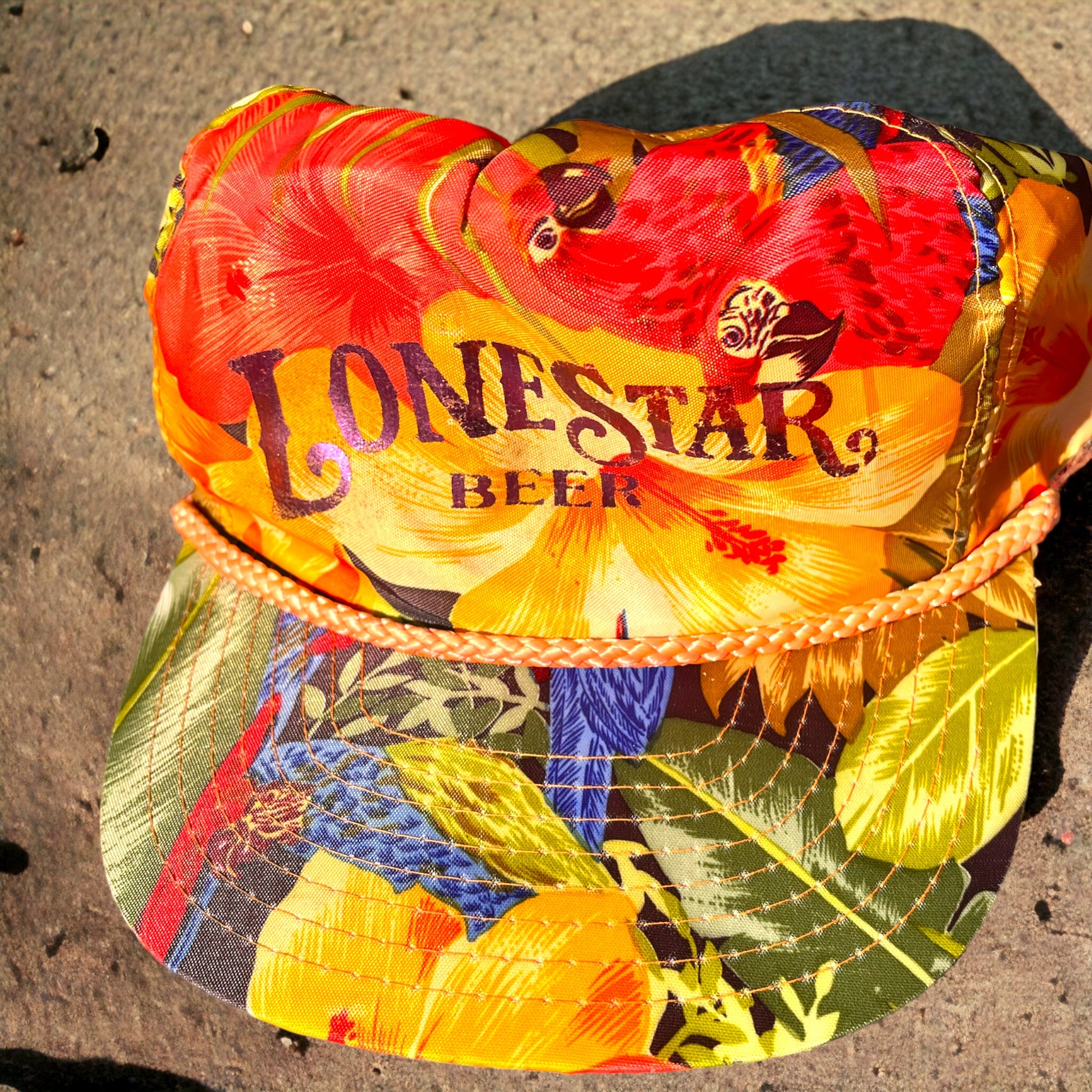 Tropical Parrot Lone Star Beer Hat