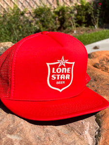 Vintage 80’s Lone Star Red Trucker Hat