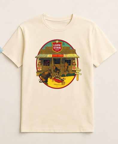"Armadillo Country Store" Lone Star Beer Shirt