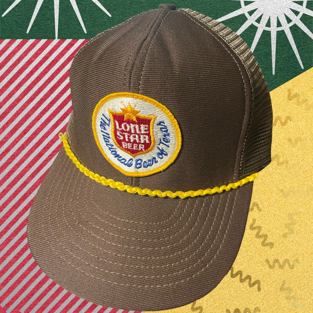 Brown Lone Star Gold Rope Trucker Hat