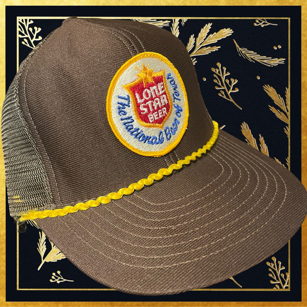 Brown Lone Star Gold Rope Trucker Hat