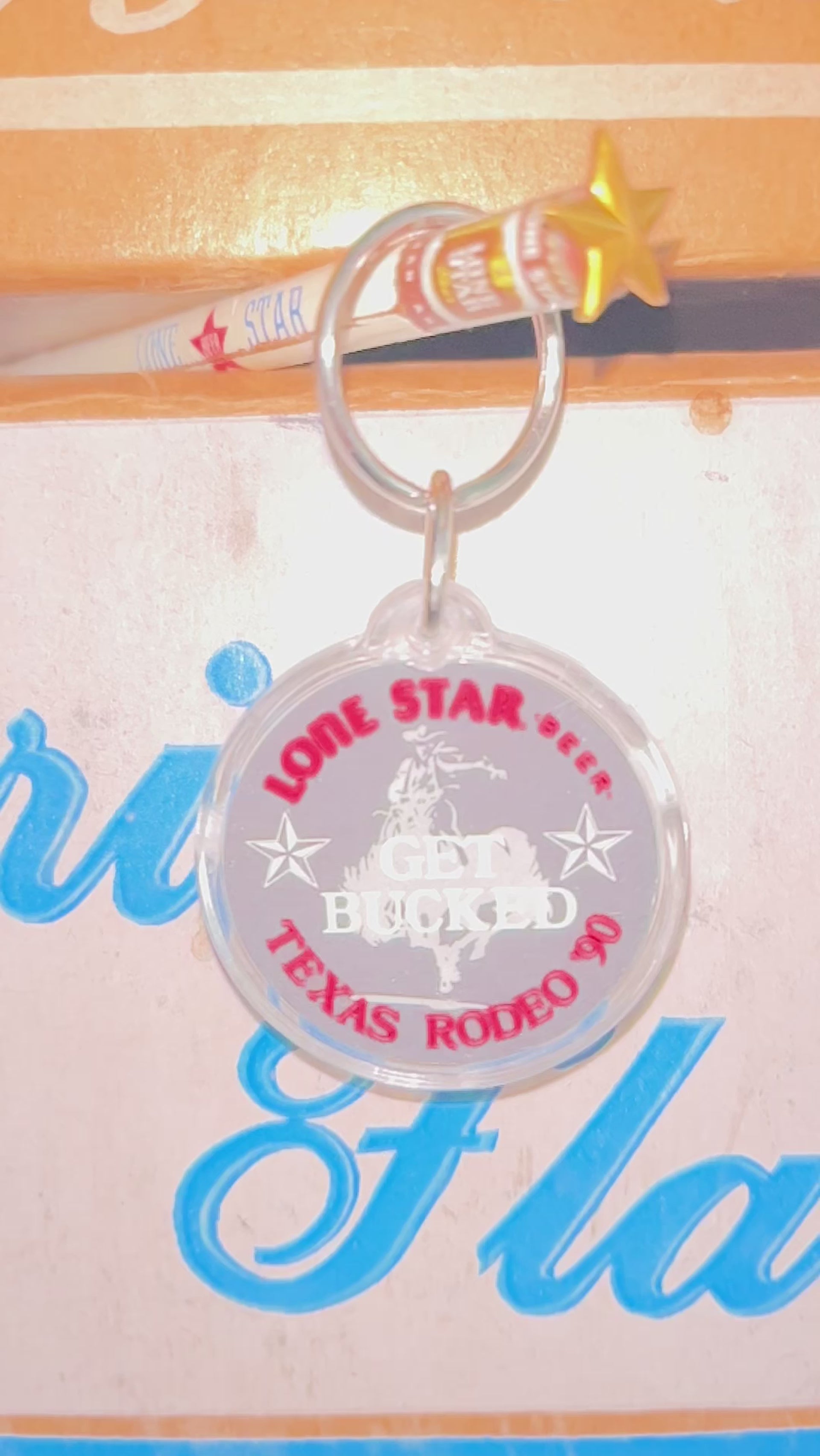 1990 Get Bucked Rodeo Keychain