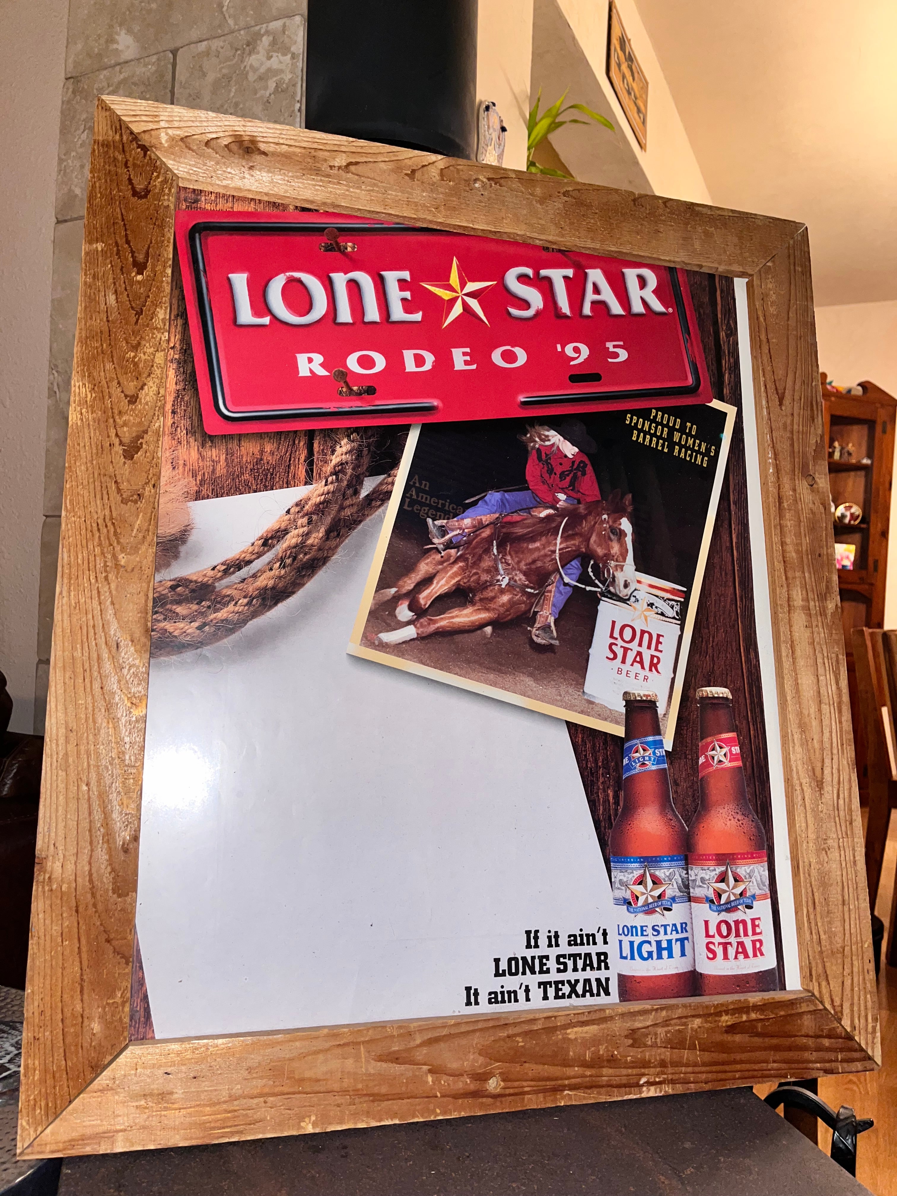 Lone Star Rodeo '95 Framed Barrel Racing Poster