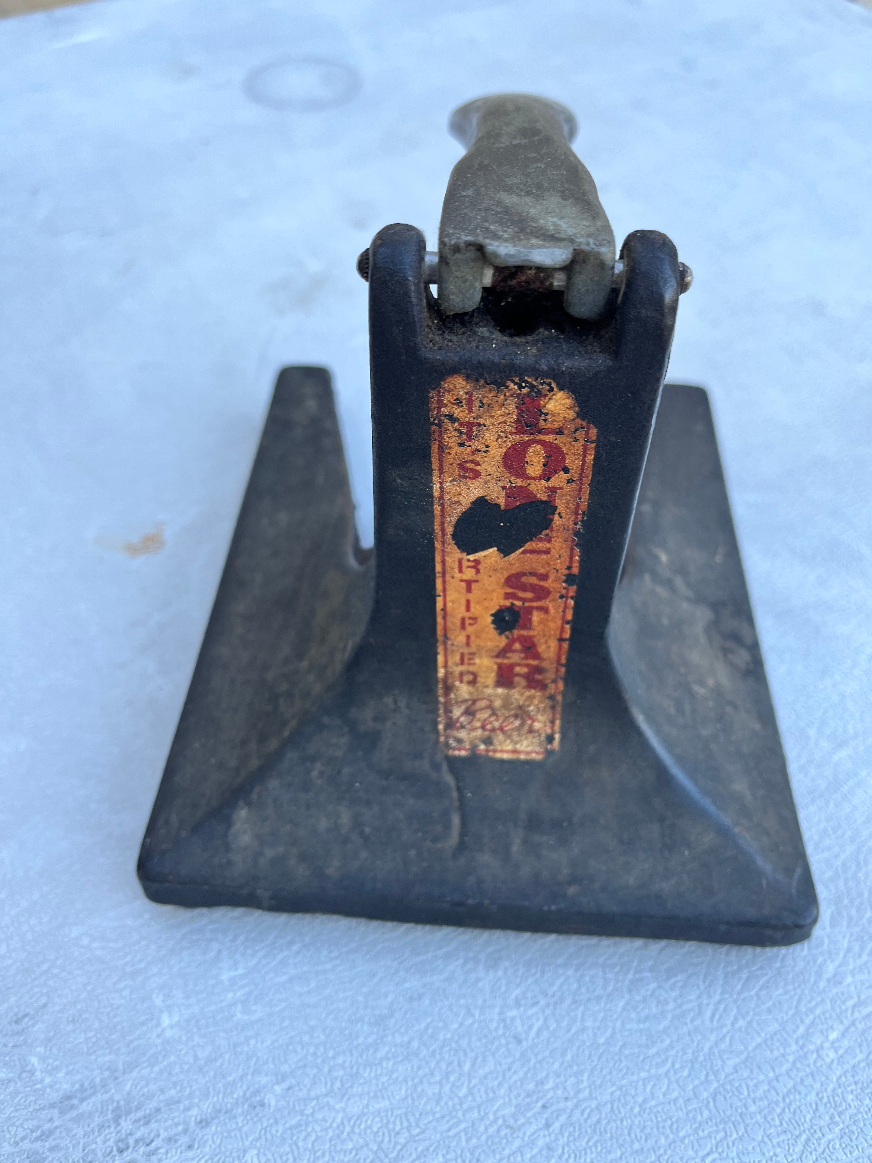 Post-war Lone Star Beer Can Crusher