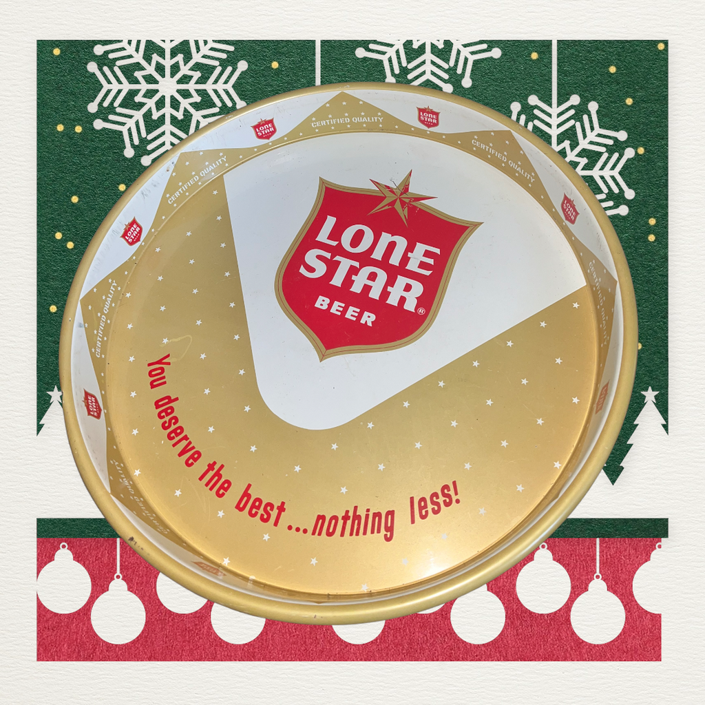 60's Lone Star Beer Serving Tray