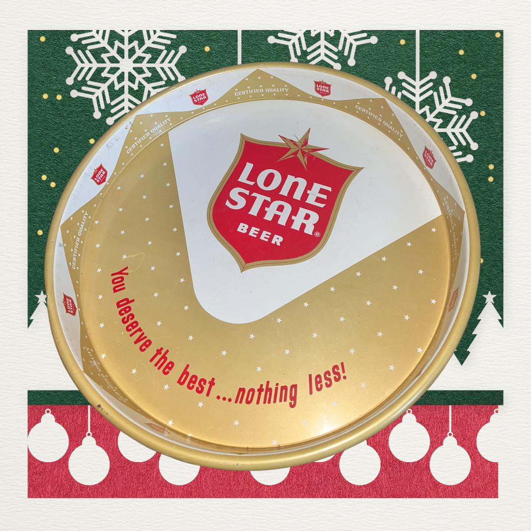 60's Lone Star Beer Serving Tray