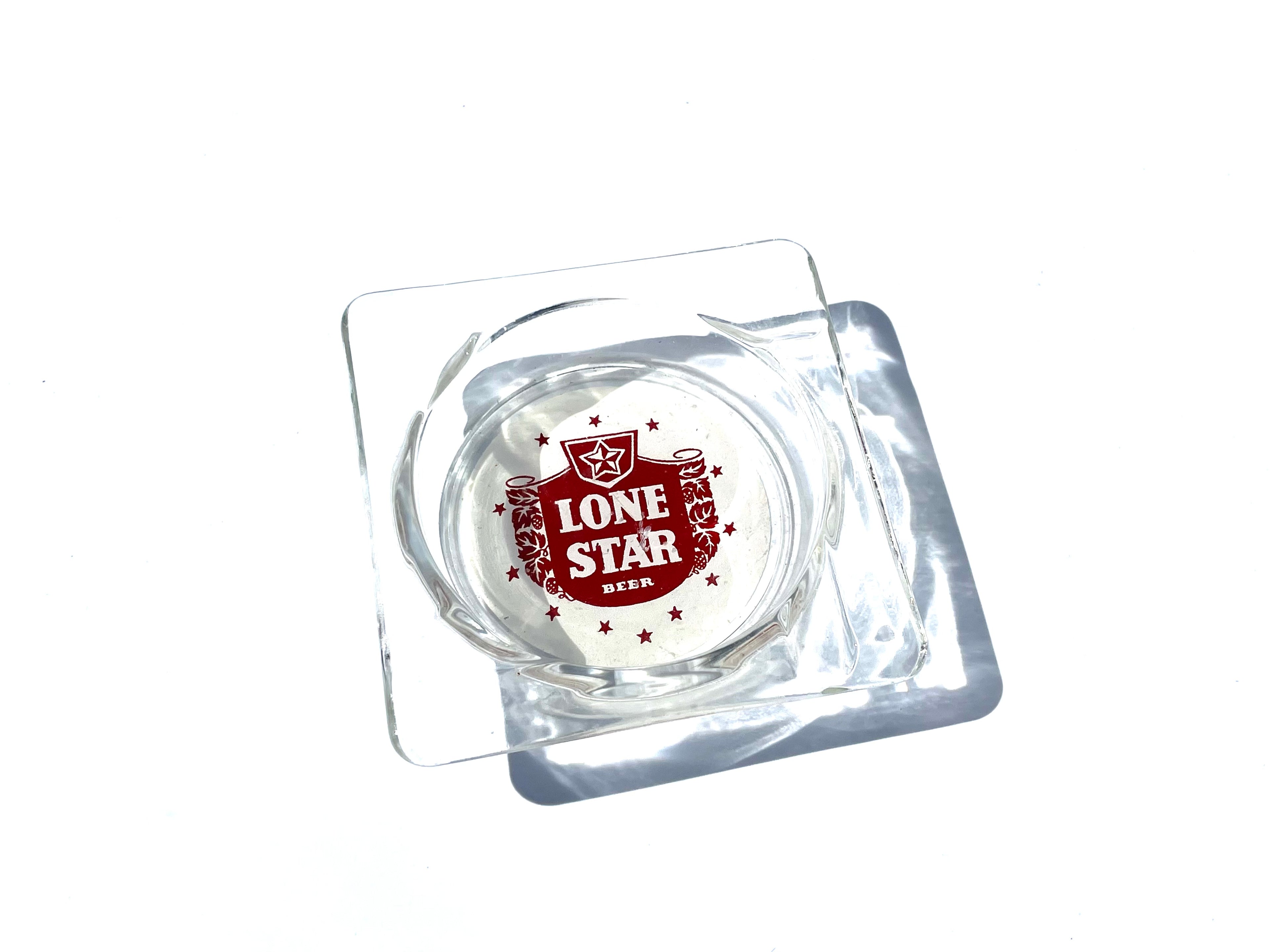 50’s Lone Star Square Glass Ashtray