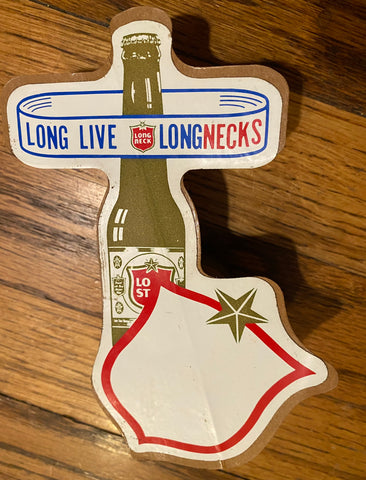 70’s Vintage Long Live Longnecks Lone Star Sticker