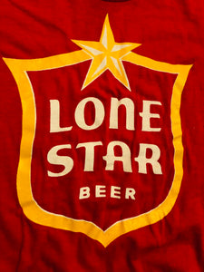 Red Lone Star Shield Logo Shirt Small
