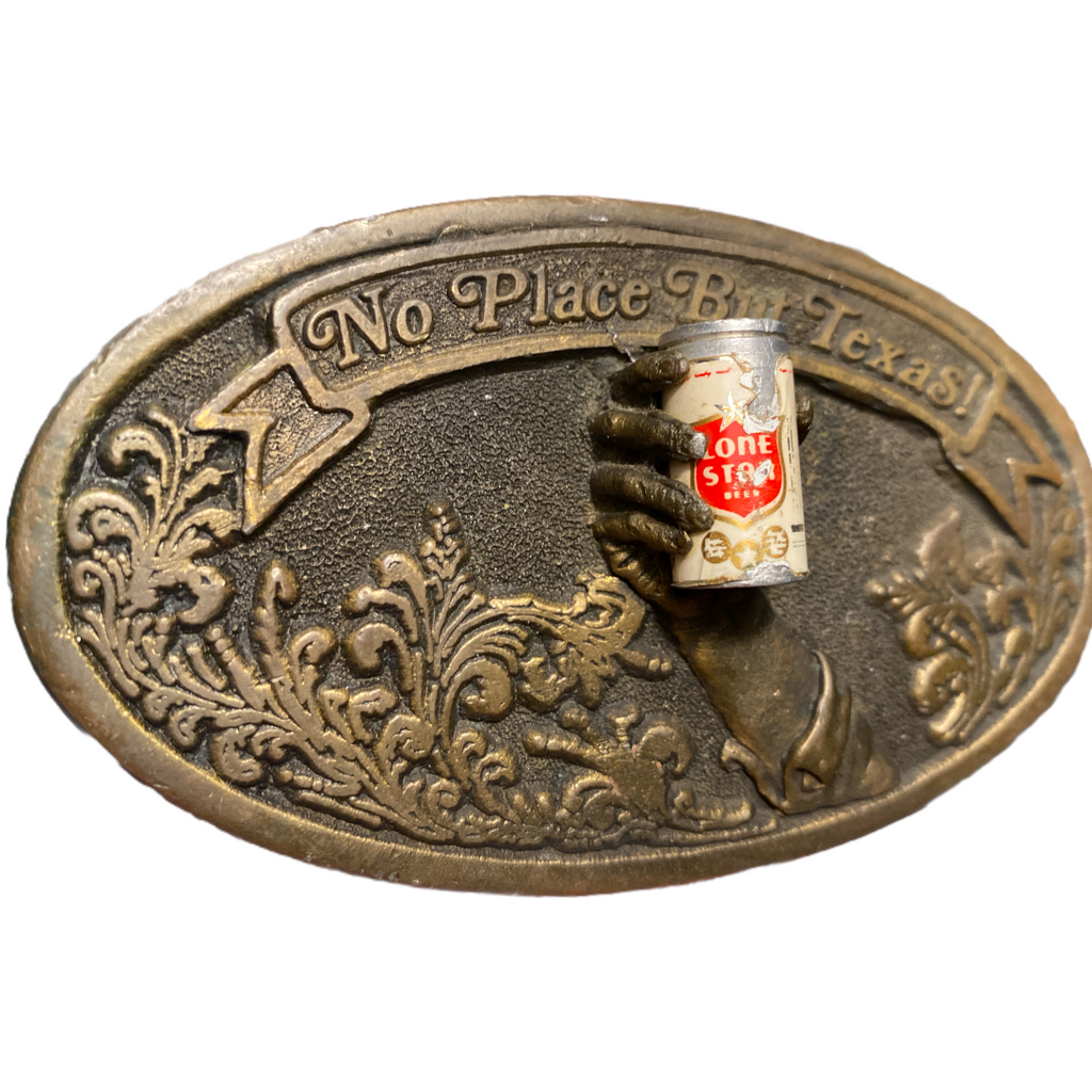 4D Lone Star Beer Belt Buckle