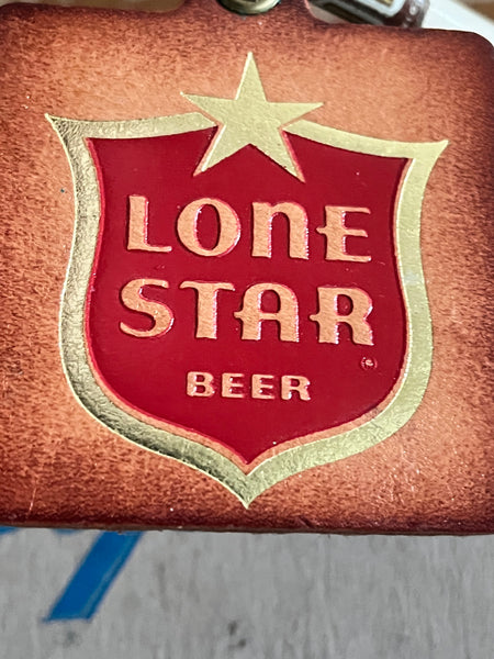 70’s Lone Star Beer Leather Keychain