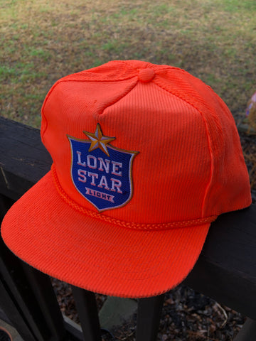 Lone Star Light Hunter Orange Corduroy Hat