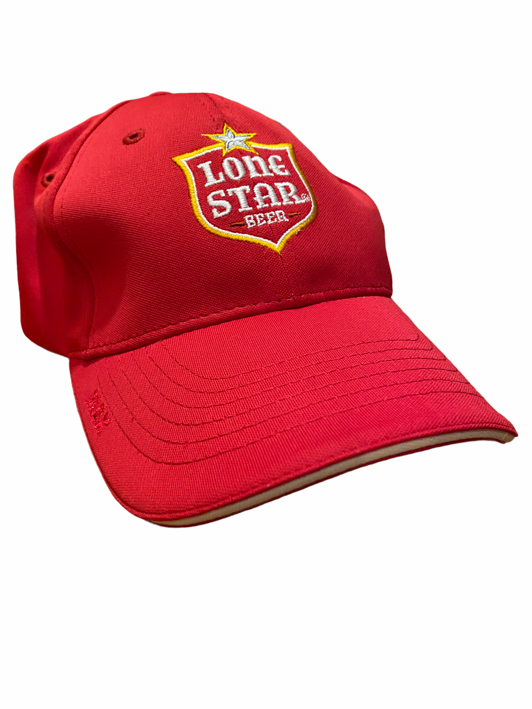 Red Lone Star Embroidered Cap