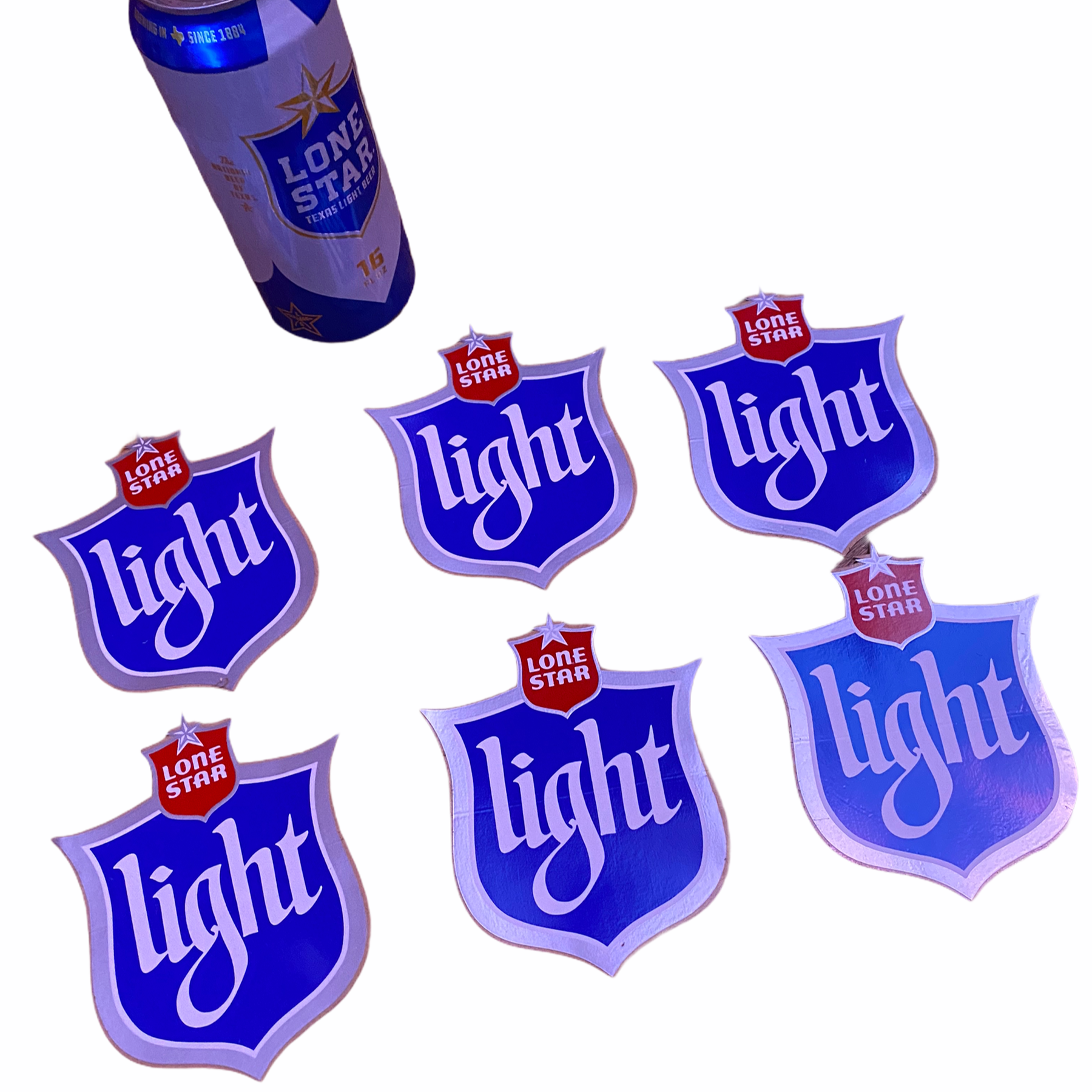 Lone Star Beer Light blue shield stickers
