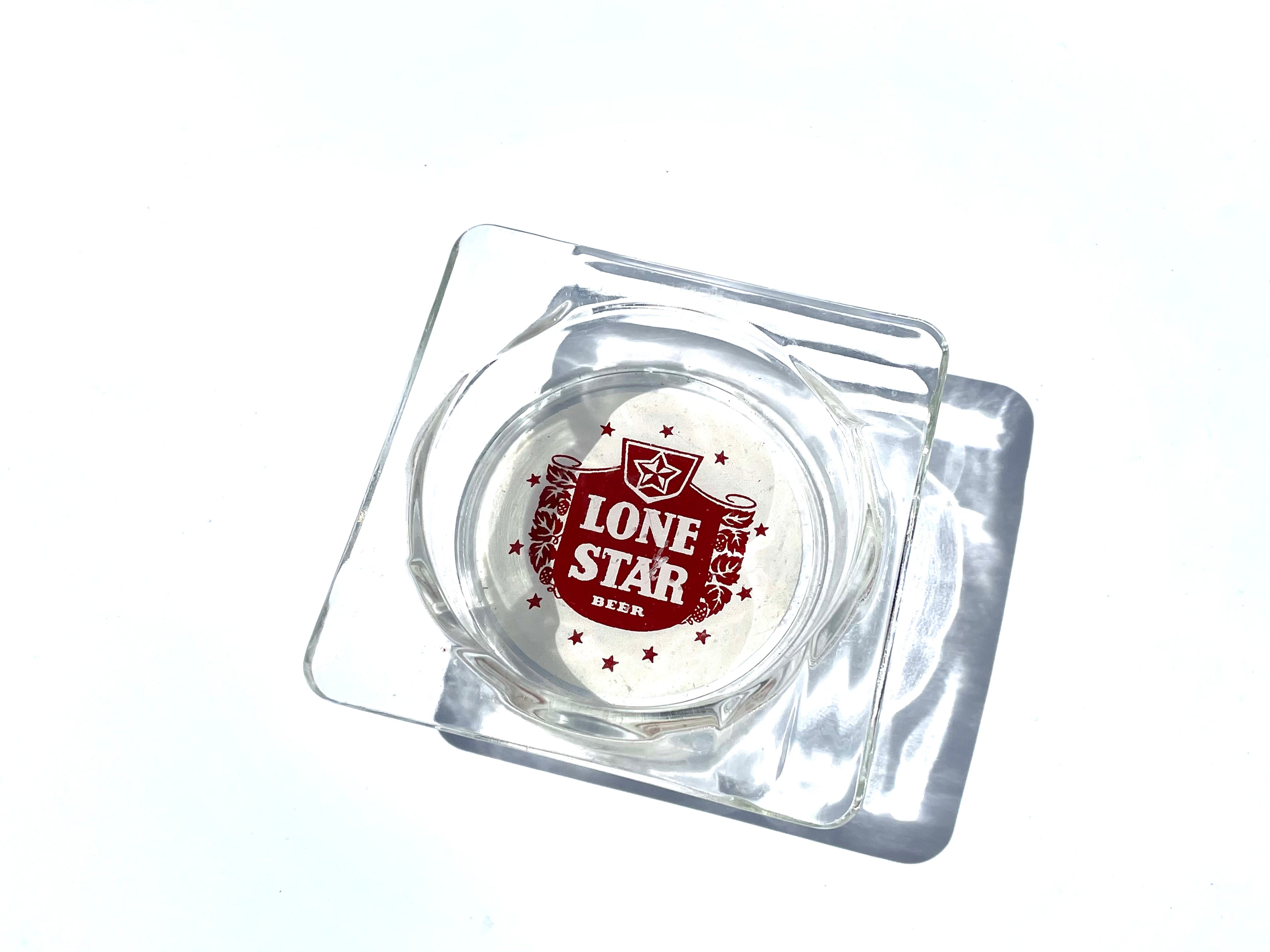 50’s Lone Star Square Glass Ashtray