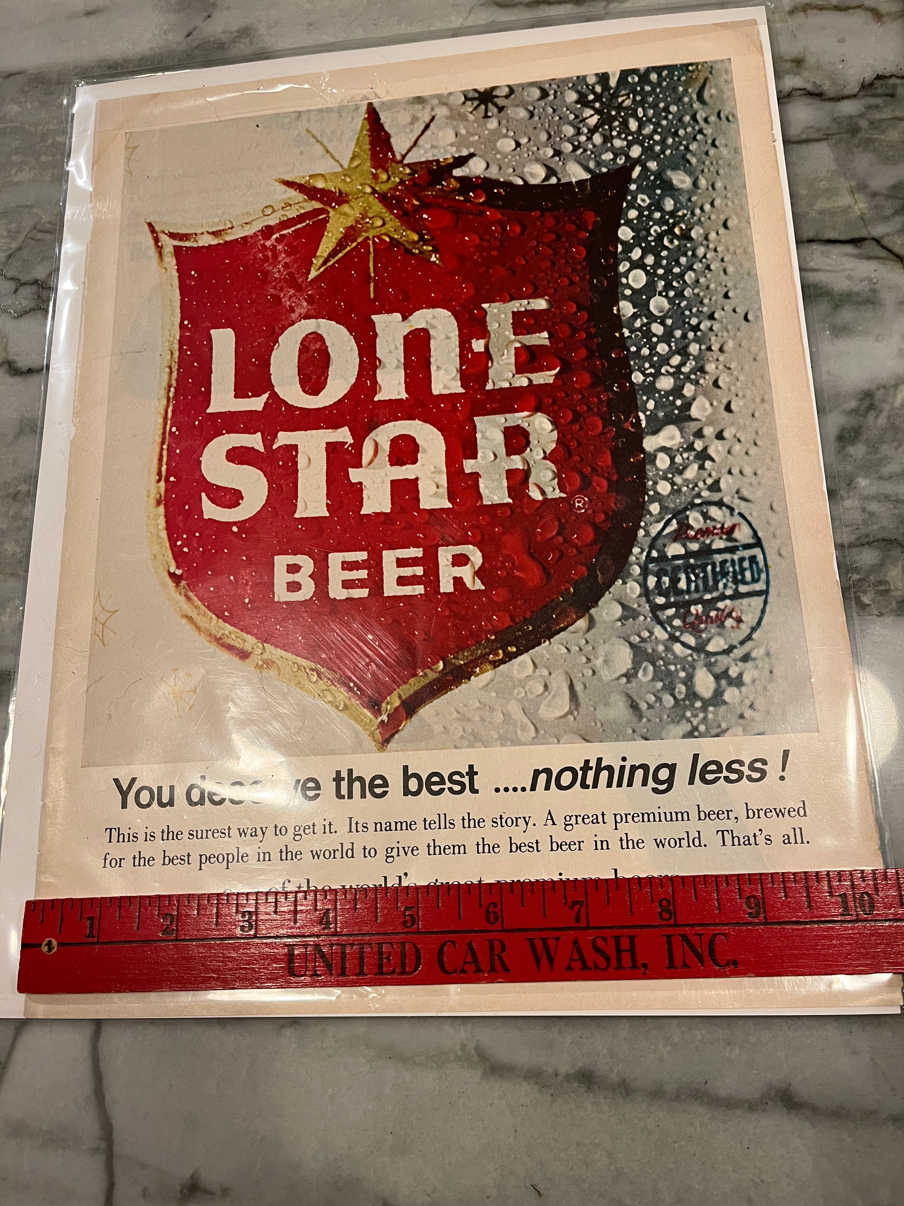 60’s Lone Star Beer Magazine Ad