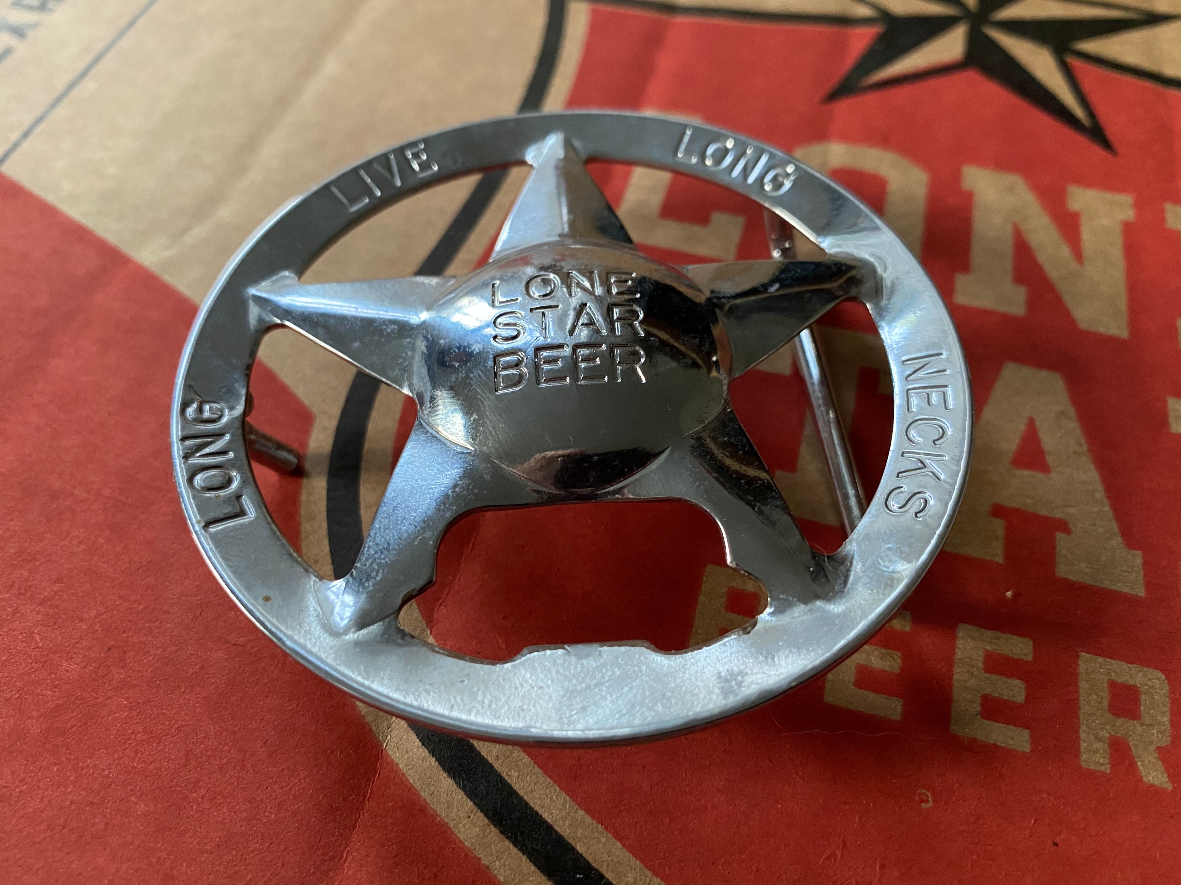Lone Star Sheriff Belt Buckle
