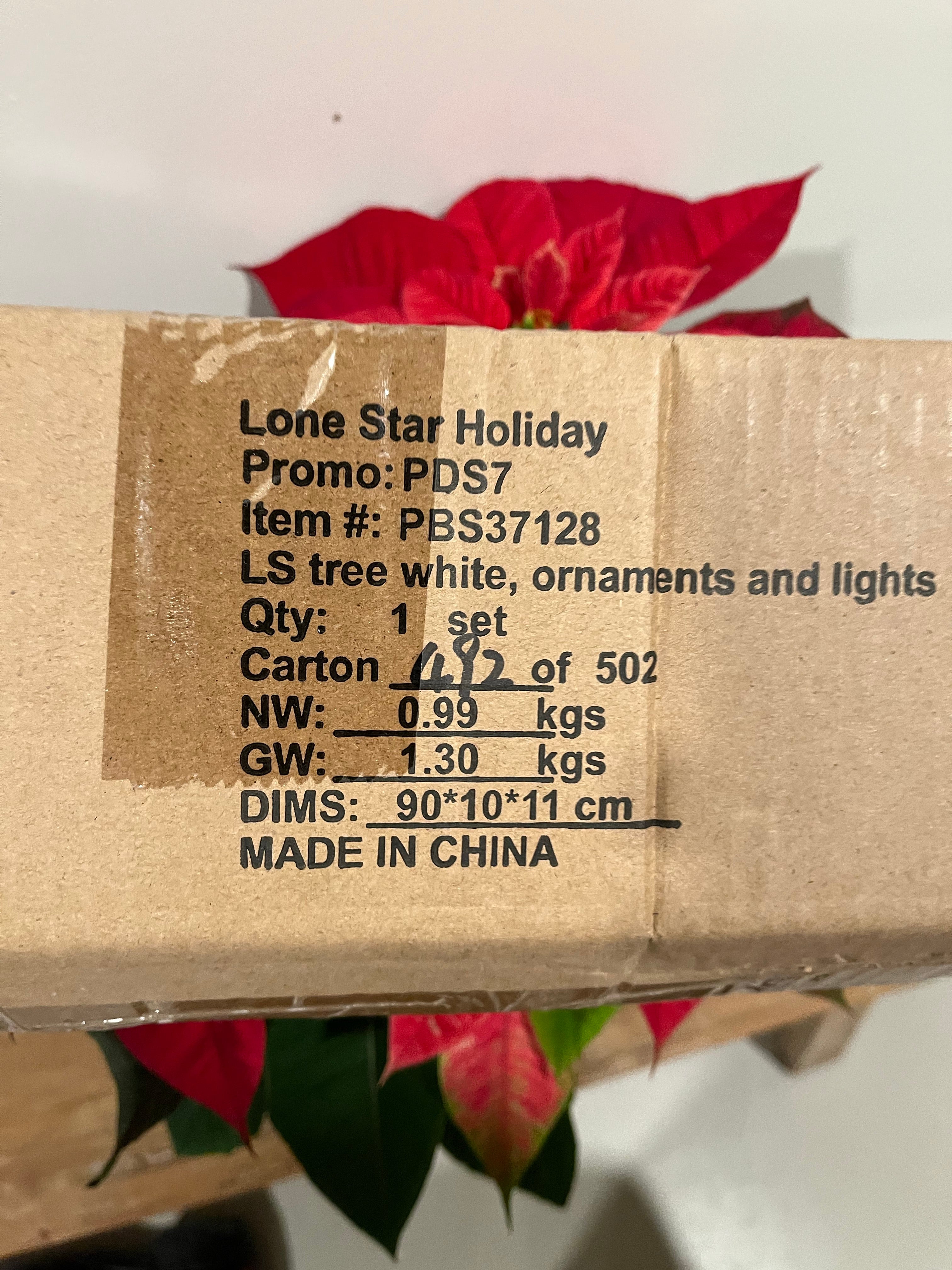 Sealed Lone Star 3.5 Foot Christmas Tree