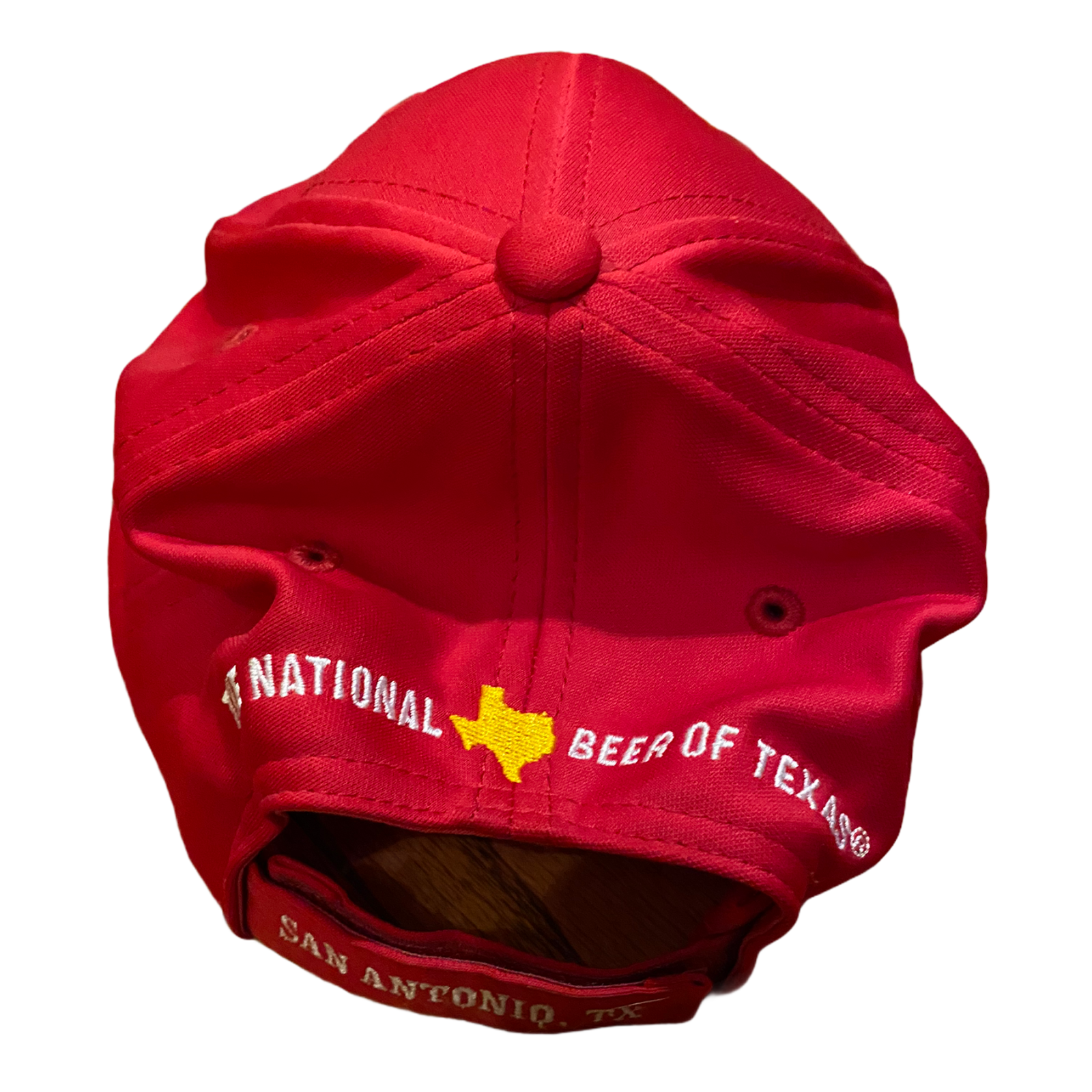 Red Lone Star Embroidered Cap