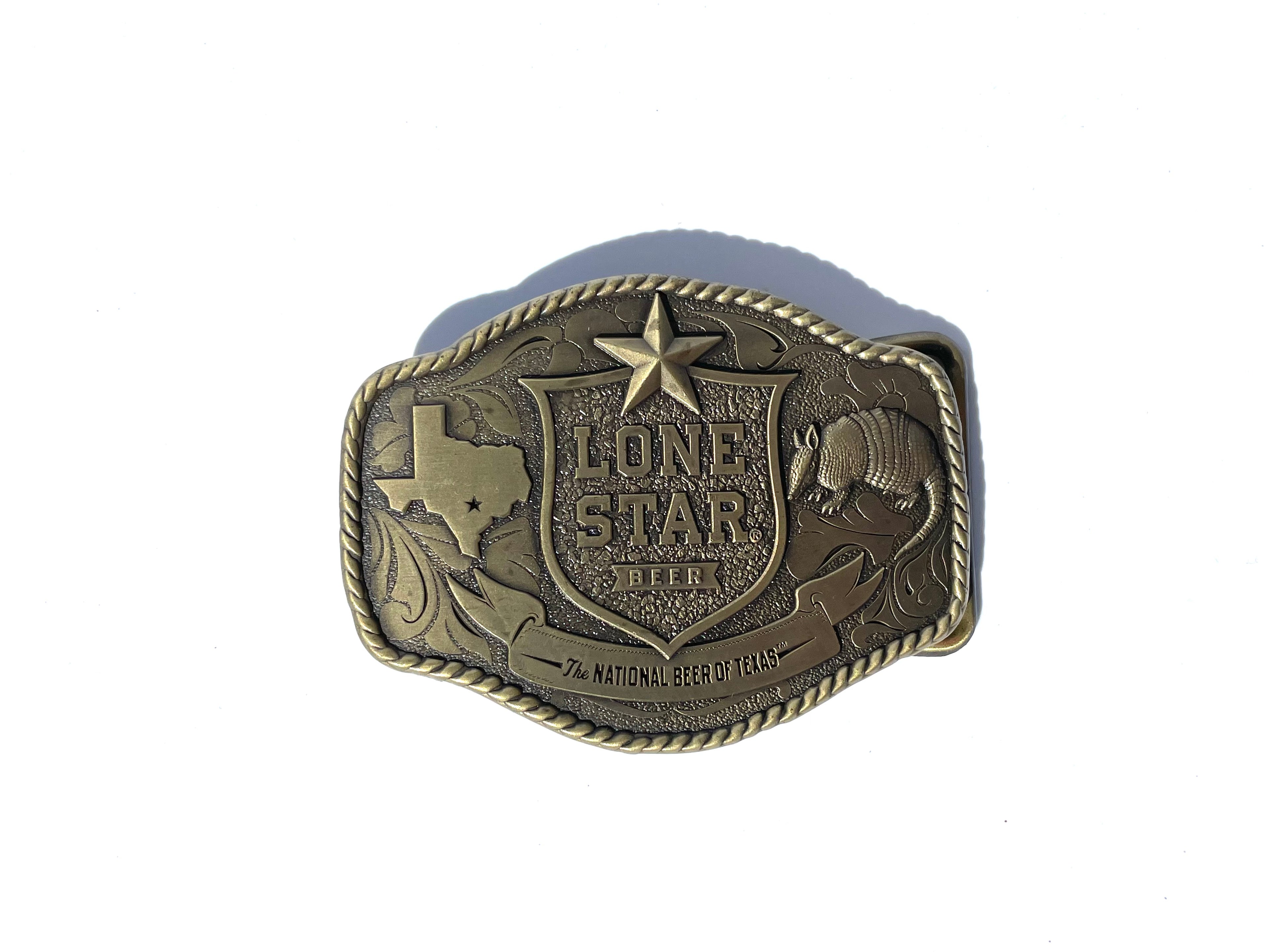 Lone Star Rare Armadillo Belt Buckle