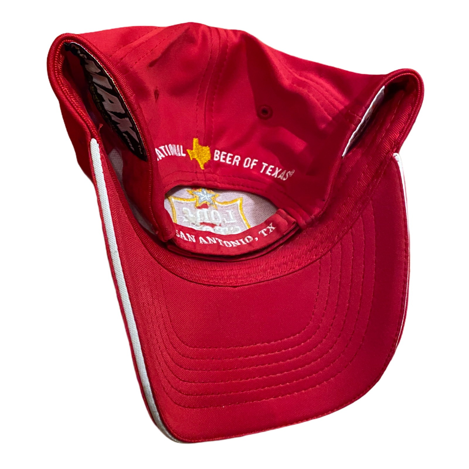 Red Lone Star Embroidered Cap
