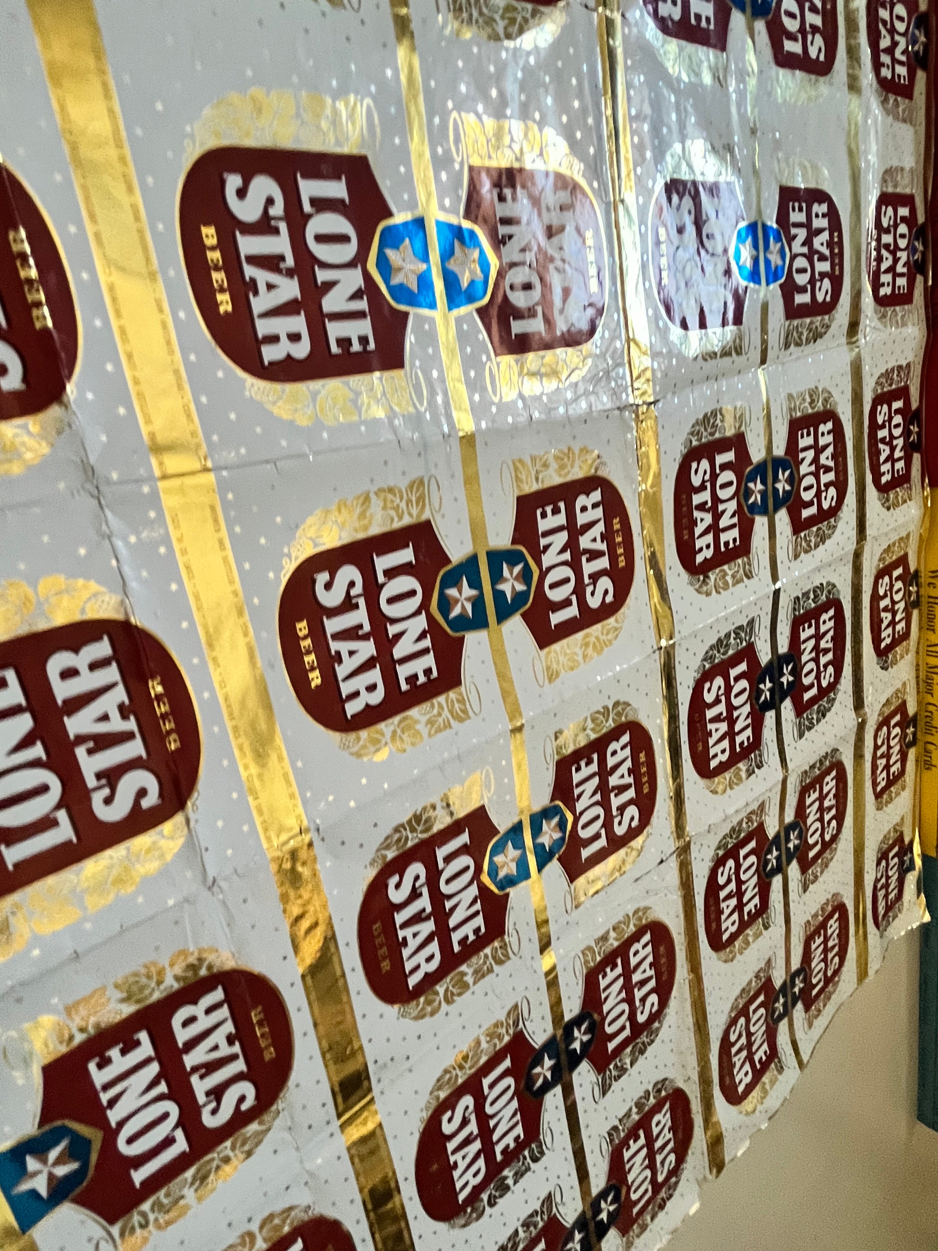 Sheet of 1953 Lone Star Quartsize Bottle Labels