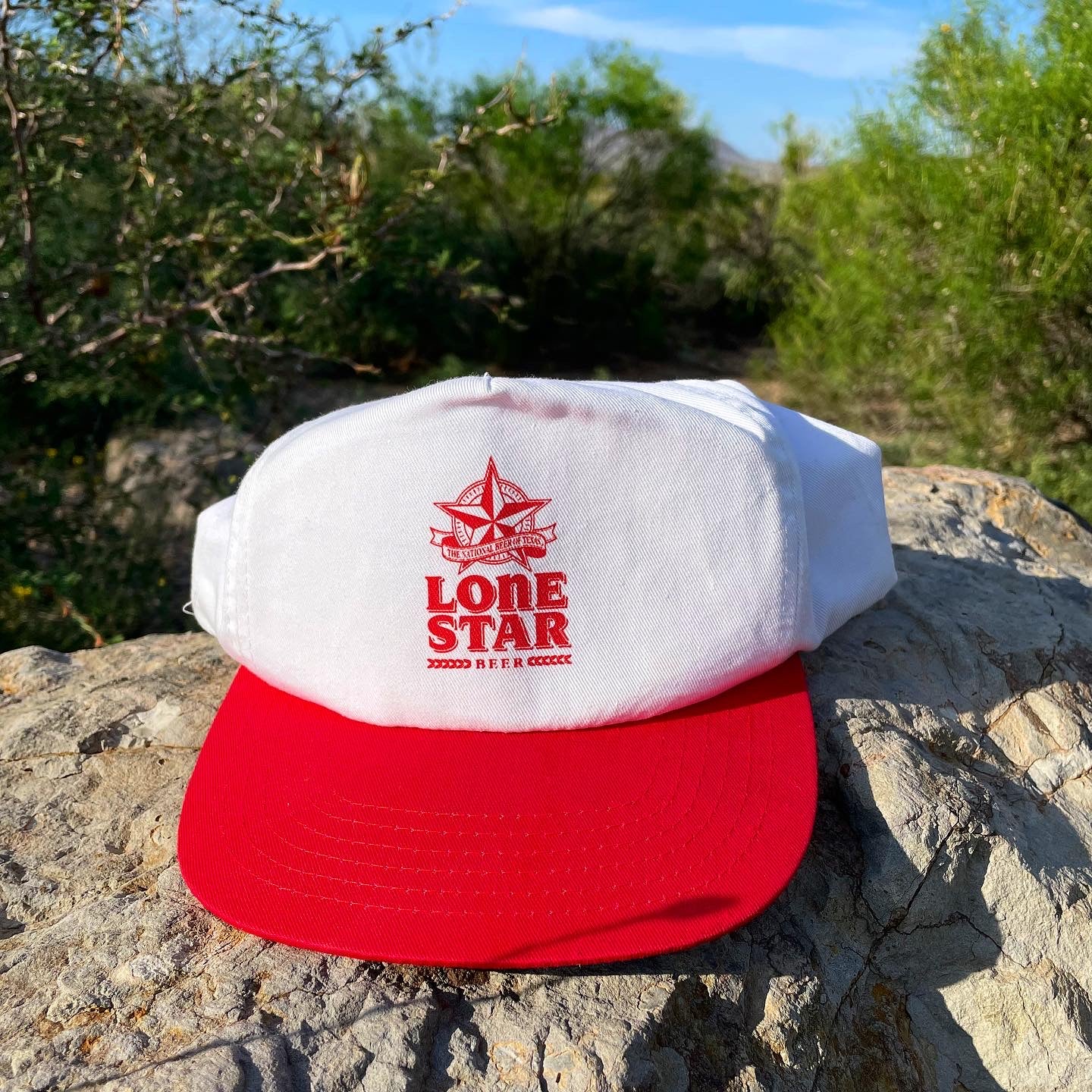 80’s Lone Star Clean Red and White SnapBack Cap