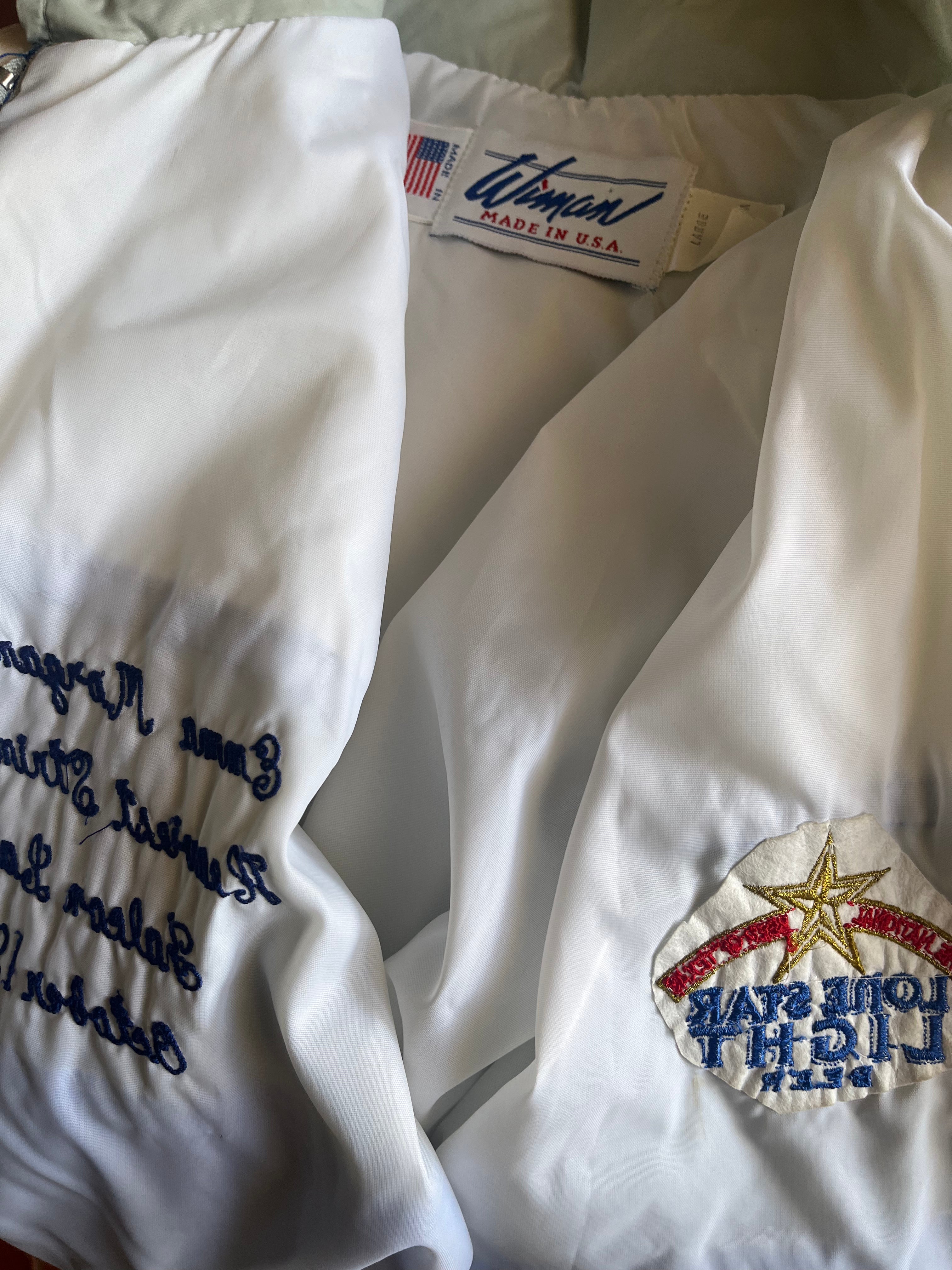 Large Lone Star Light Embroidered Heaviest Stringer Prize Windbreaker