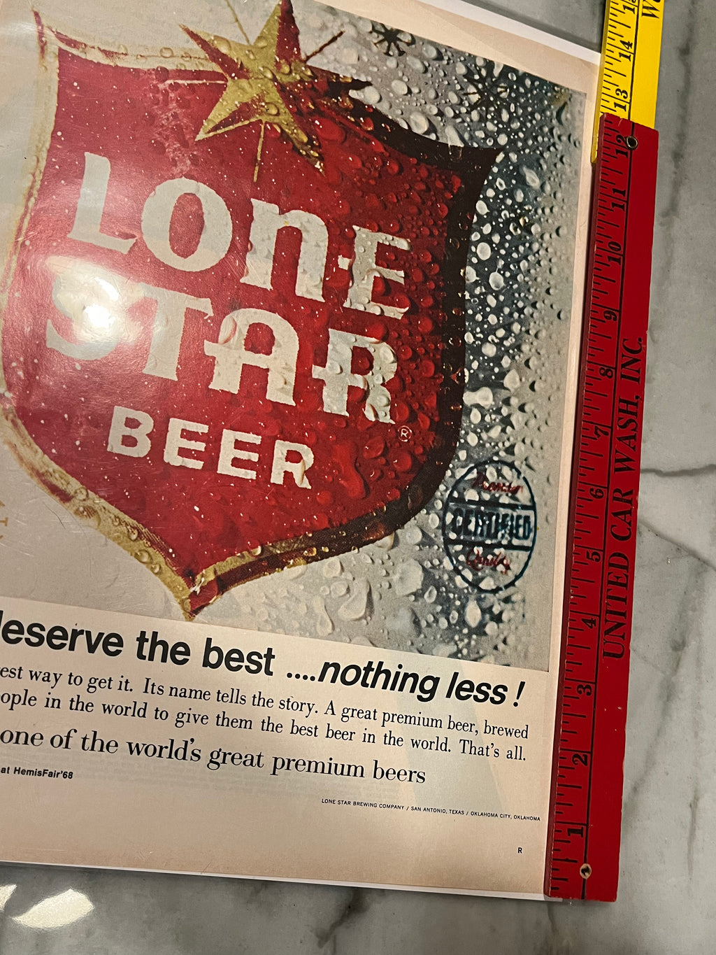 60’s Lone Star Beer Magazine Ad