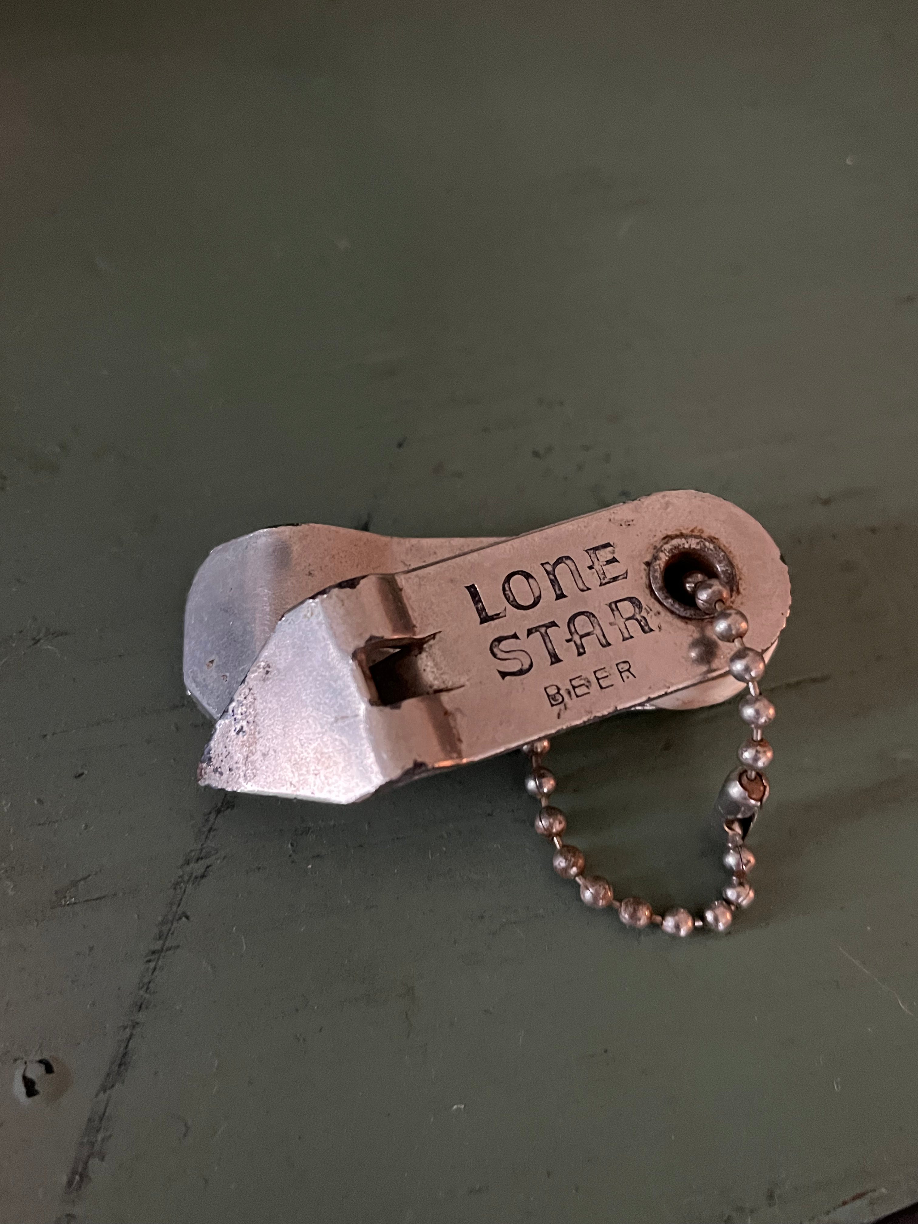 70’s Lone Star Church Key/Bottle Opener Keychain
