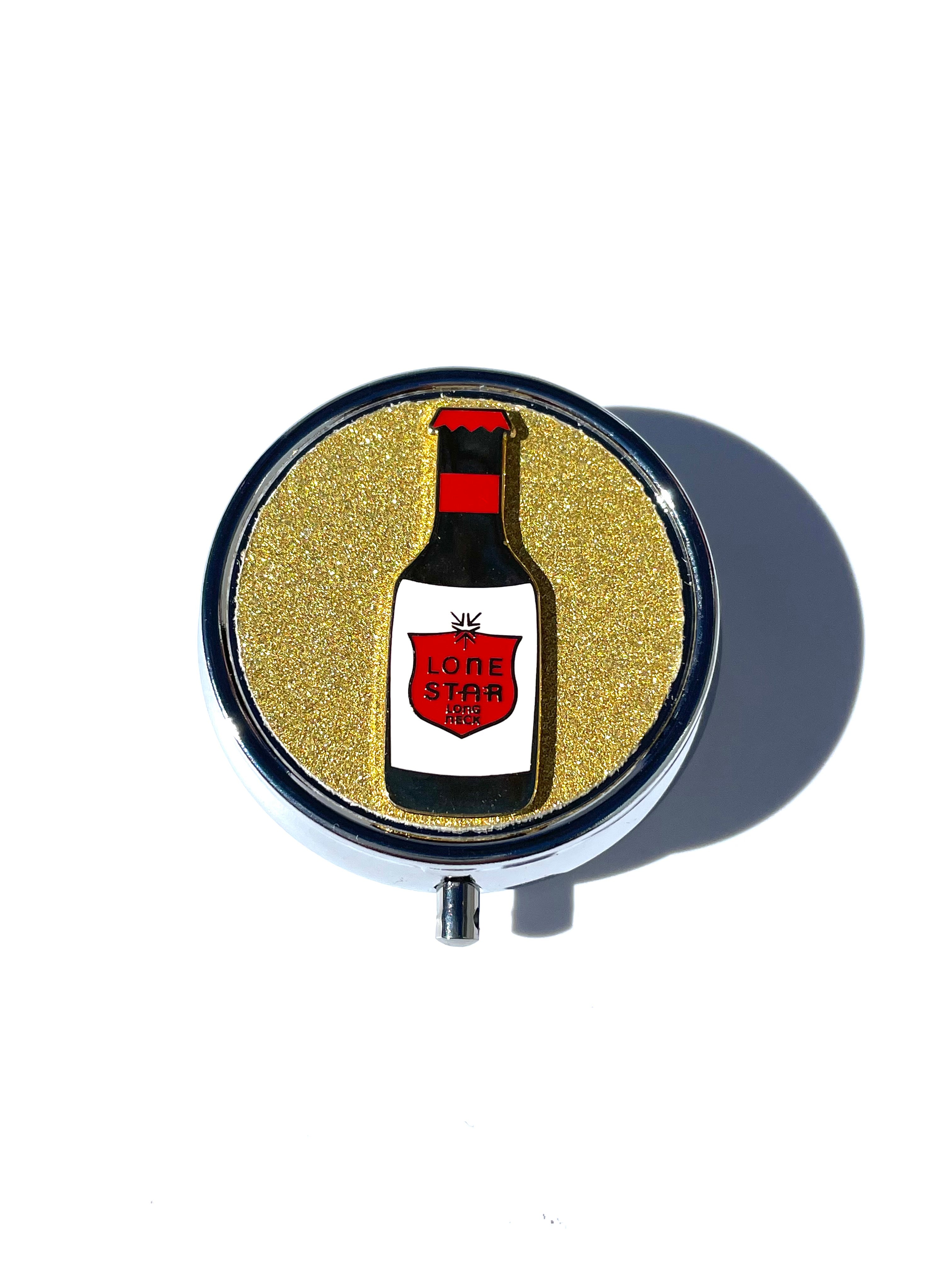 60’s Lone Star Bottle Pill Container